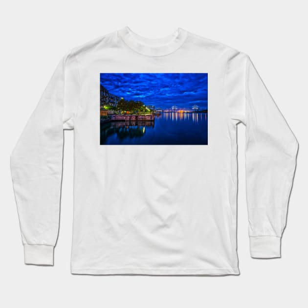 Old Savannah Wharf Long Sleeve T-Shirt by Gestalt Imagery